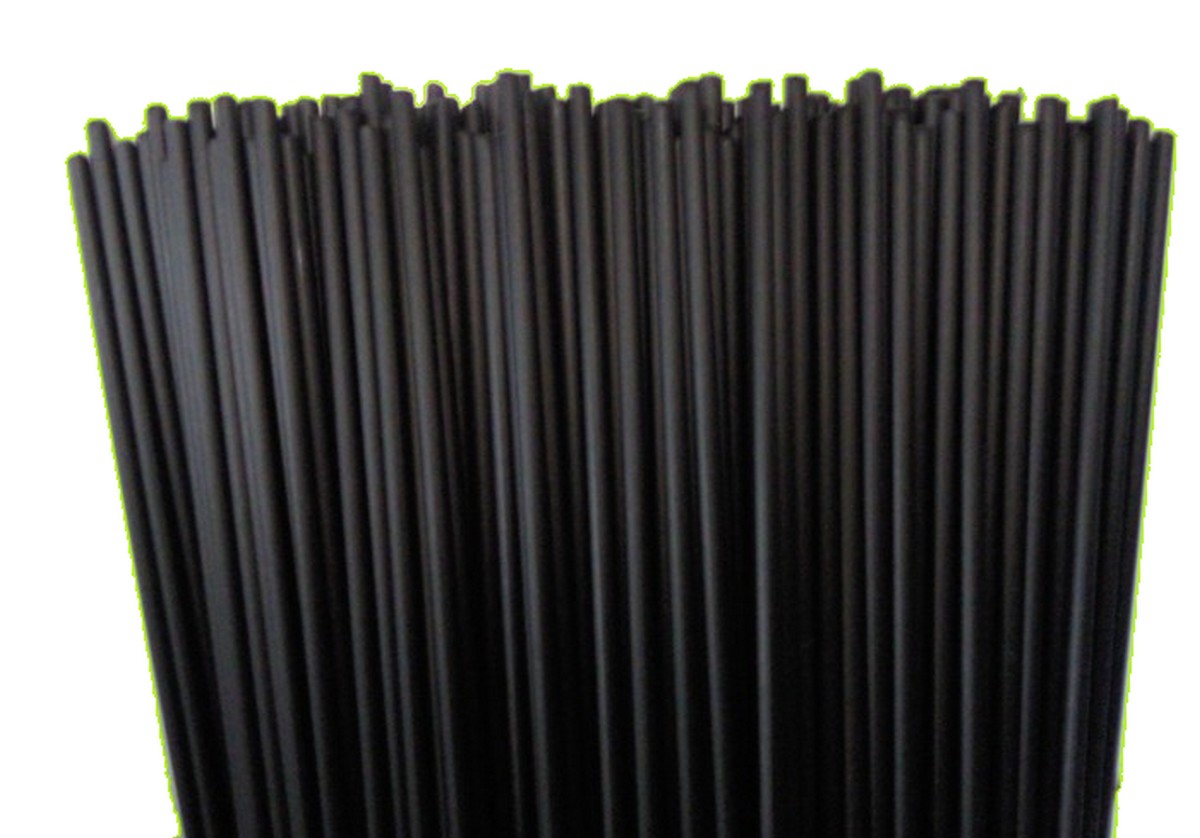 PVC Trubička do olova černá 20cm/4mm - 50ks
