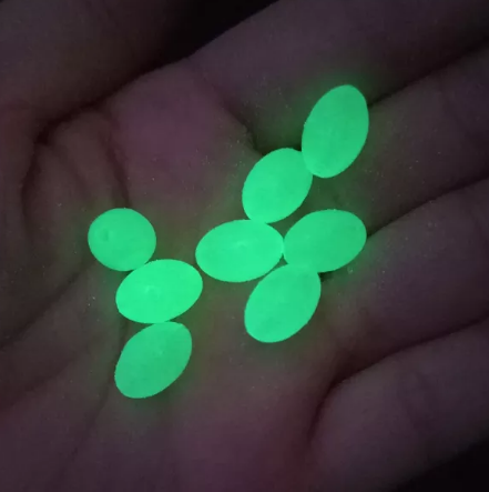 FLUO GUMOVÝ STOPER OVÁL FLUO GREEN 6X8-50KS