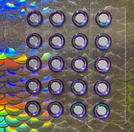 SAMOLEPÍCÍ 3D OČI IRIDESCENT-6MM 20KS