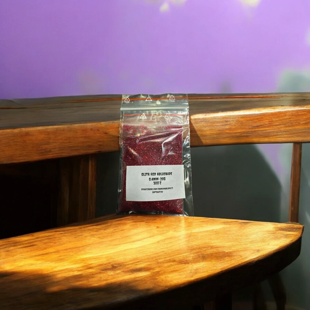 RyvaLures Glitr Red Holoshade 0,4 mm (20 g)