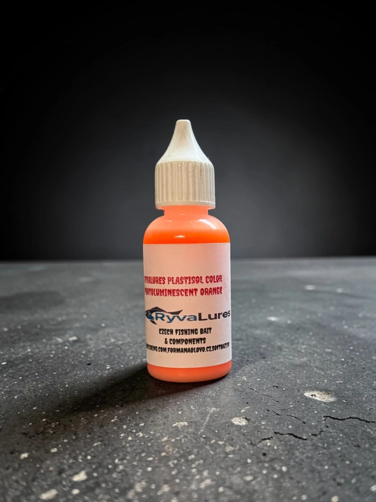 Ryvalures Plastisol Color – Photoluminescent Orange, 30ml