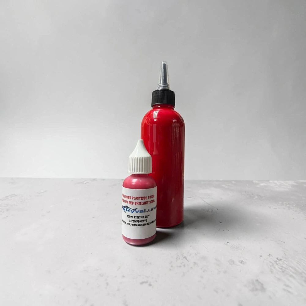 RYVALURES PLASTISOL COLOR NEON UV RED BRILLANT 30ML.
