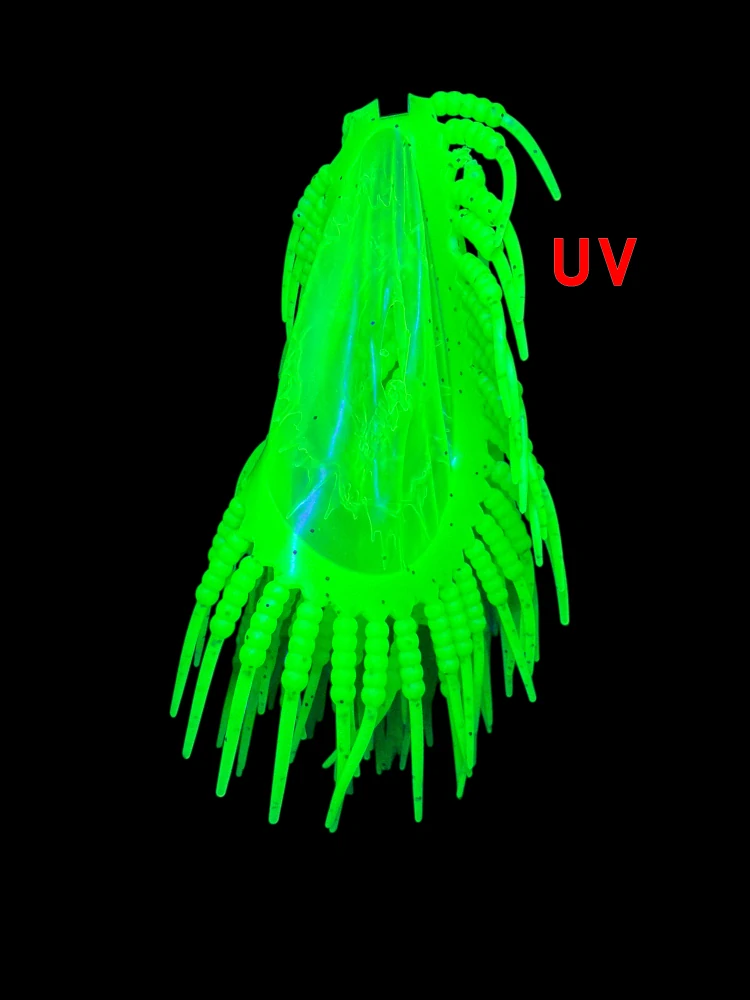 RYVALURES - DANCING WAXIE 2" FLUO GREEN S RED GLITREM-10KS  
