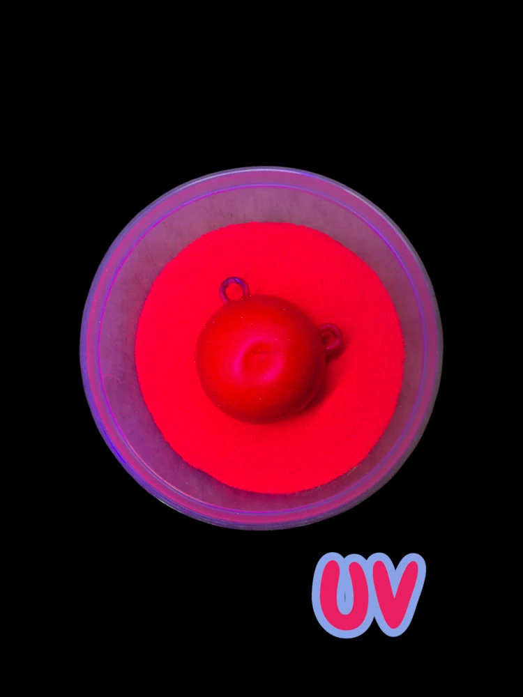 Gumová barva na jigové hlavičky uv red brillant 80g