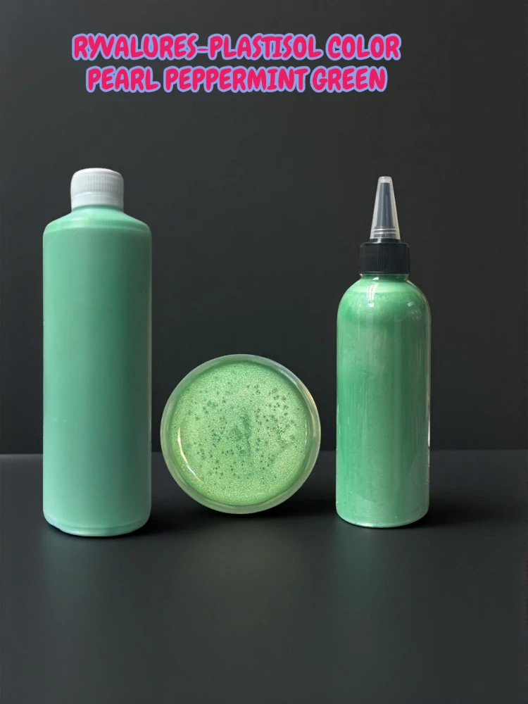 RYVALURES-PLASTISOL COLOR PEARL PEPPERMINT GREEN 500ML.