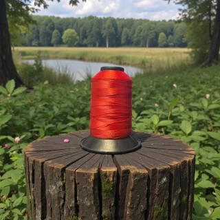 VÁZACÍ NIT NA OČKA -NYLON 50M SPOOL RUBY RED C