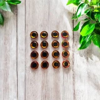 SAMOLEPÍCÍ 3D OČI NEON ORANGE 12MM-16KS