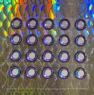 SAMOLEPÍCÍ 3D OČI IRIDESCENT-6MM 20KS