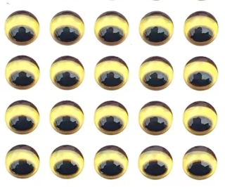 SAMOLEPÍCÍ 3D OČI SNAKE GOLD-4MM 20KS