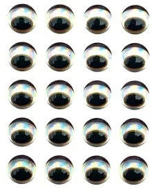 SAMOLEPÍCÍ 3D OČI SNAKE SILVER-4MM 20KS