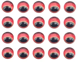 SAMOLEPÍCÍ 3D OČI SNAKE RED-4MM 20KS