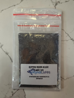 RYVALURES-GLITTER SILVER-BLACK 0,4MM-20G