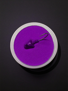 GUMOVÁ BARVA NA JIGOVÉ HLAVIČKY FLUO PURPLE 500G